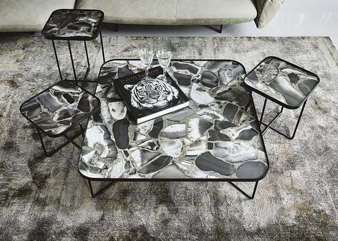 Table basse - Céramique ou verre miroir - Benny