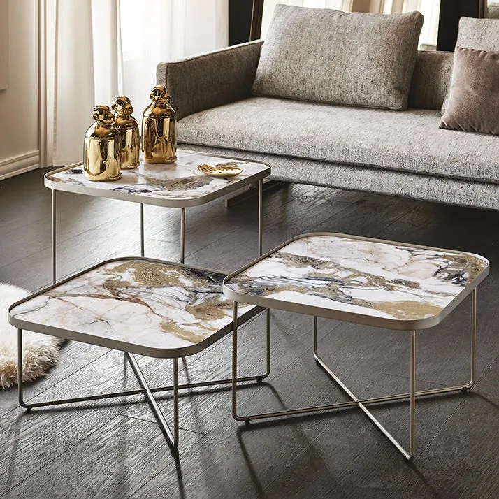 Table basse - Céramique ou verre miroir - Benny