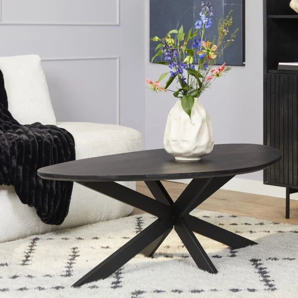 TOKYO ARES Table basse en bois galet 130x67xH46CM