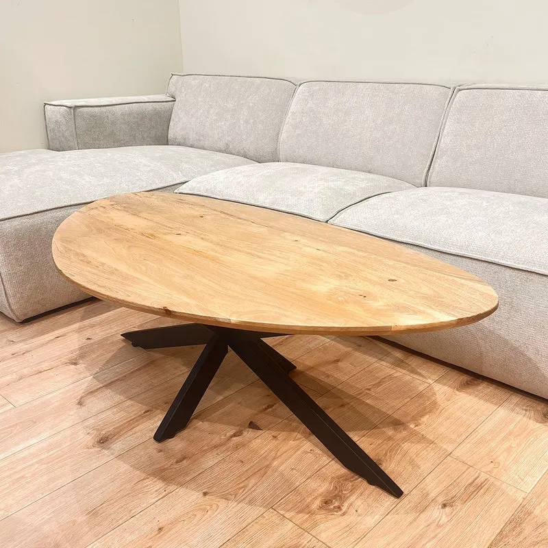 TOKYO ARES Table basse en bois galet 130x67xH46CM