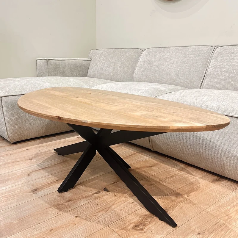 TOKYO ARES Table basse en bois galet 130x67xH46CM