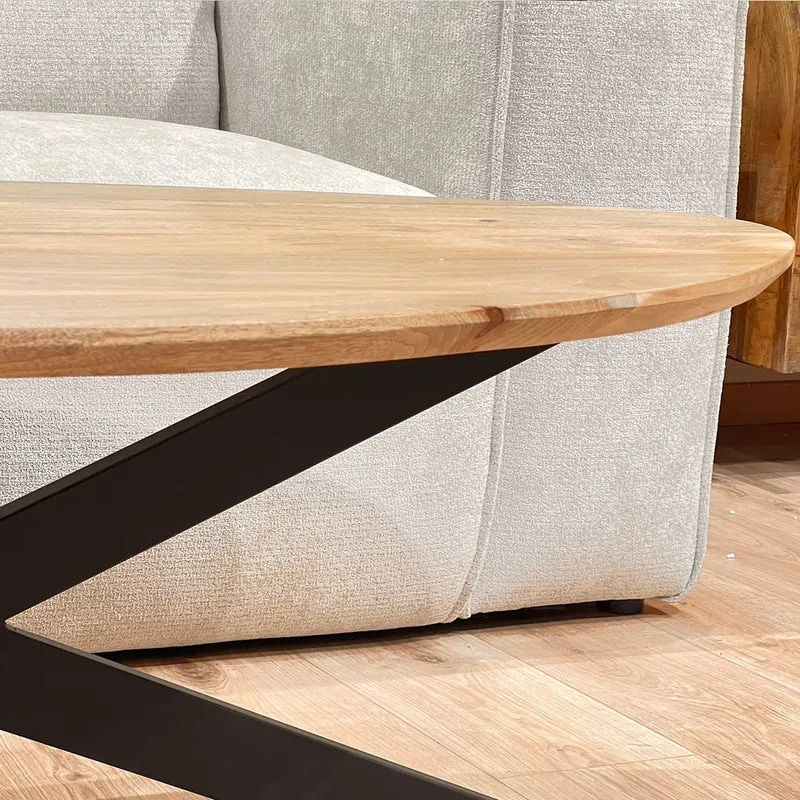 TOKYO ARES Table basse en bois galet 130x67xH46CM