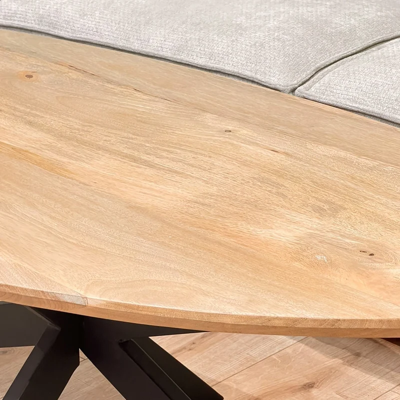 TOKYO ARES Table basse en bois galet 130x67xH46CM