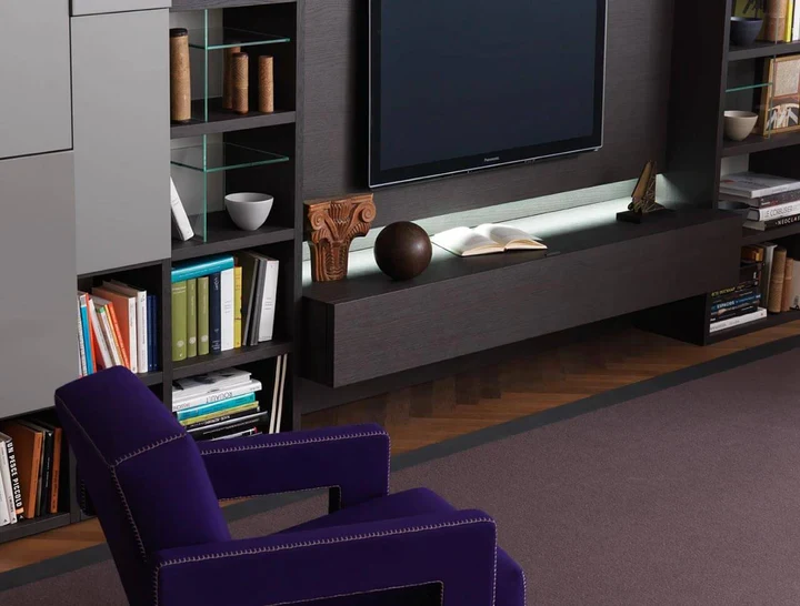 Mur bibliothèque - Meuble TV - Bois - Design