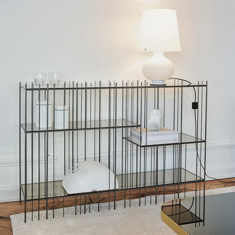 Console minimaliste - Métal et verre - Metrica