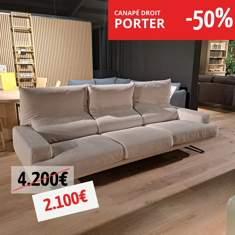 Un canapé droit - Porter