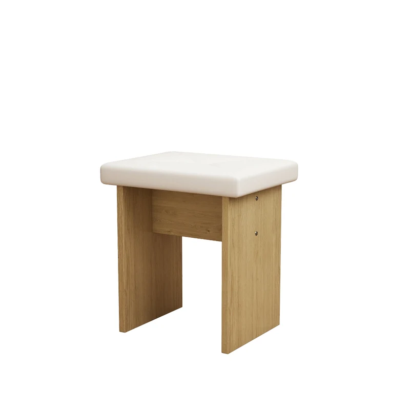 Ensemble table et 4 chaises de salle à manger effet chêne blanc noir pliable et rétractable KONQRILS WHITE