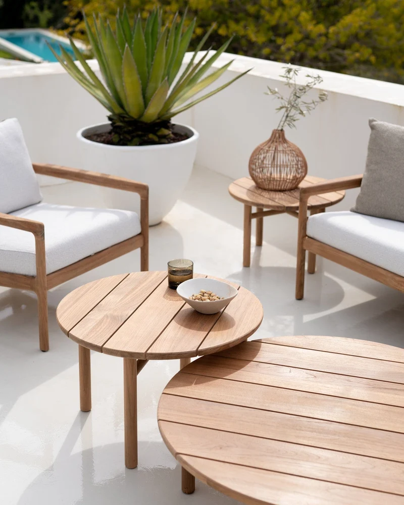 Ethnicraft Table Basse Extérieure Quatro en Teck