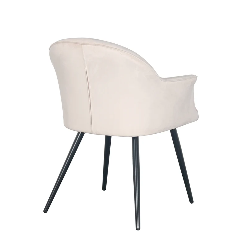 Chaise à accoudoirs en Velours anti taches - WISTY