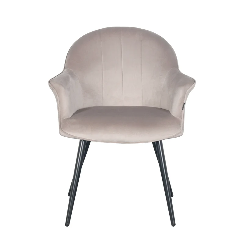 Chaise à accoudoirs en Velours anti taches - WISTY