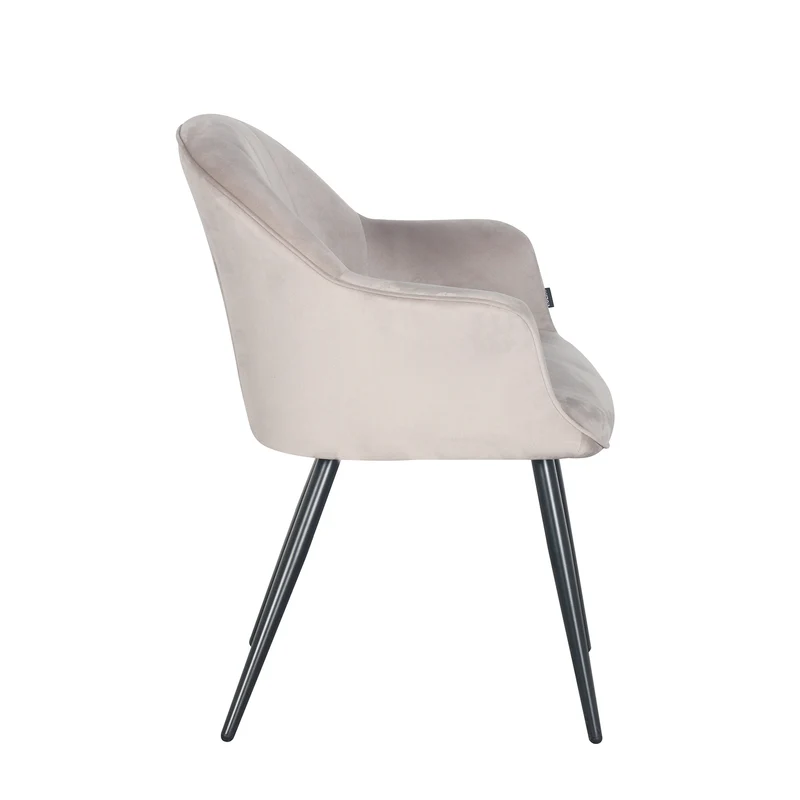 Chaise à accoudoirs en Velours anti taches - WISTY