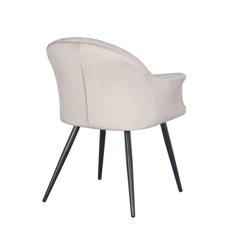 Chaise à accoudoirs en Velours anti taches - WISTY