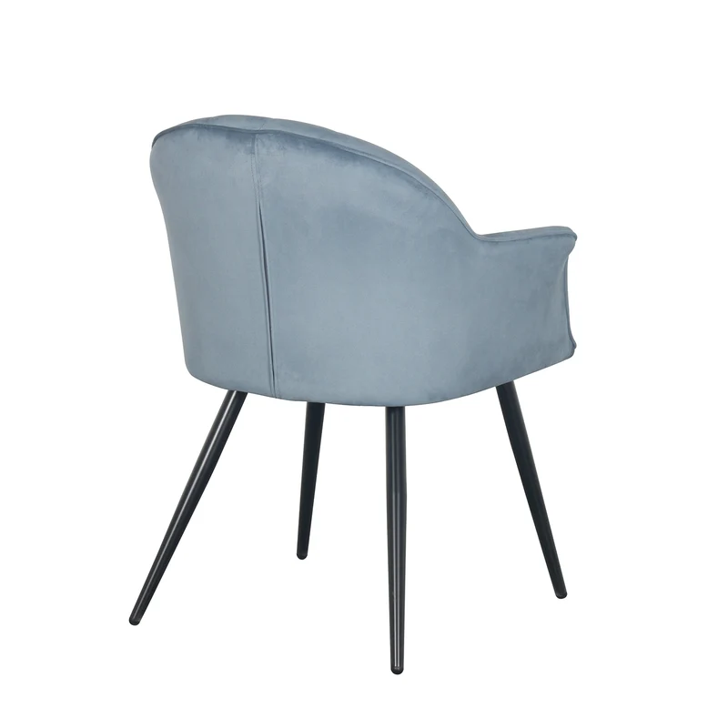 Chaise à accoudoirs en Velours anti taches - WISTY