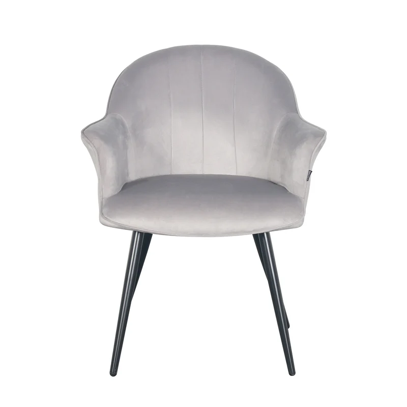 Chaise à accoudoirs en Velours anti taches - WISTY