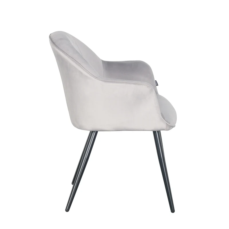 Chaise à accoudoirs en Velours anti taches - WISTY