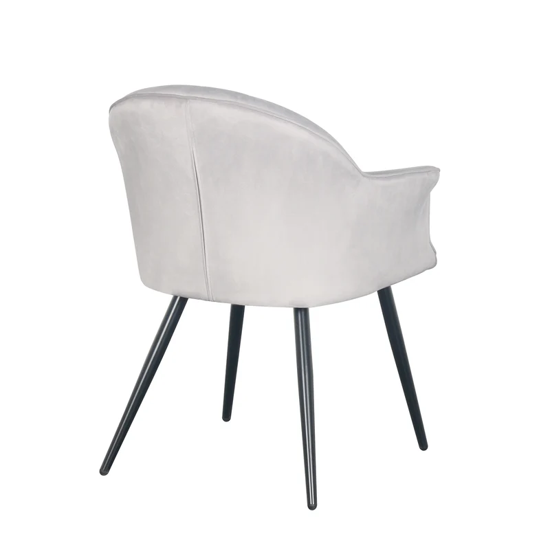 Chaise à accoudoirs en Velours anti taches - WISTY