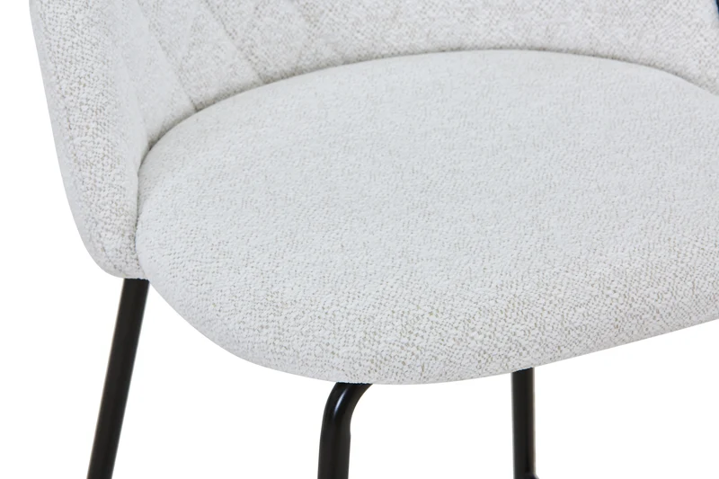 Tabouret de bar en velours pieds noirs, 45x51,5xH106CM - HESTER