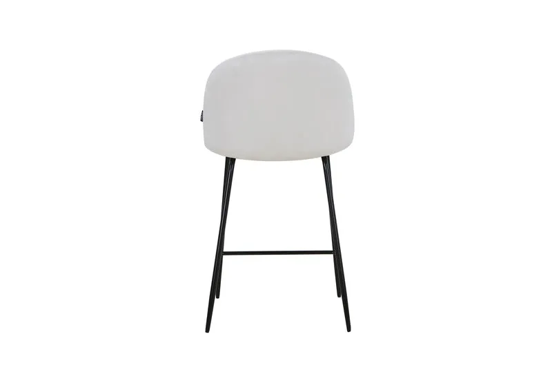Tabouret de bar en velours pieds noirs, 45x51,5xH106CM - HESTER