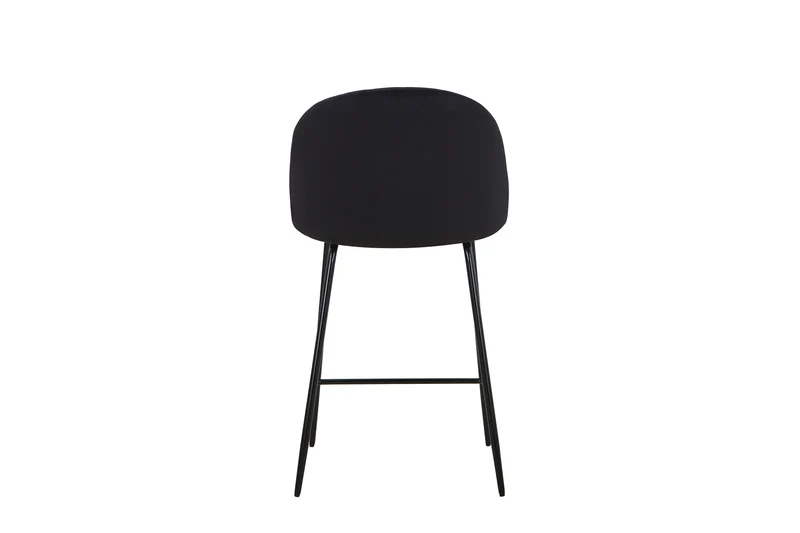 Tabouret de bar en velours pieds noirs, 45x51,5xH106CM - HESTER