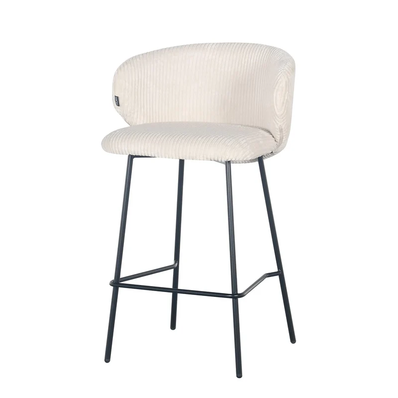 Tabouret de bar velours cotelé, 55x54xH87CM - ELISA
