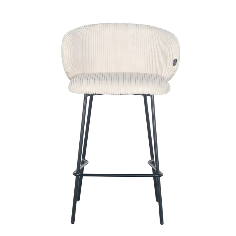 Tabouret de bar velours cotelé, 55x54xH87CM - ELISA