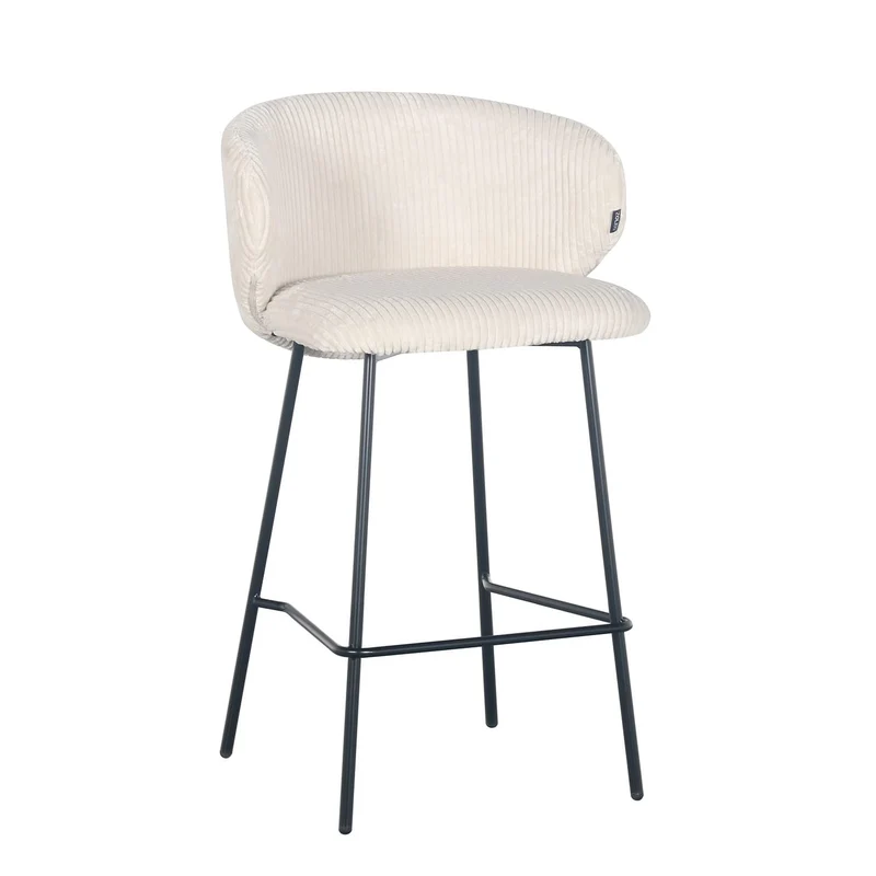 Tabouret de bar velours cotelé, 55x54xH87CM - ELISA