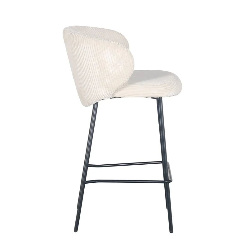 Tabouret de bar velours cotelé, 55x54xH87CM - ELISA