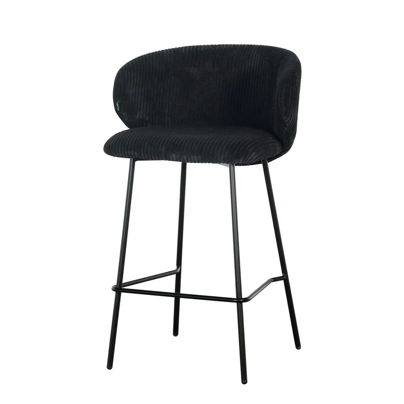 Tabouret de bar velours cotelé, 55x54xH87CM - ELISA