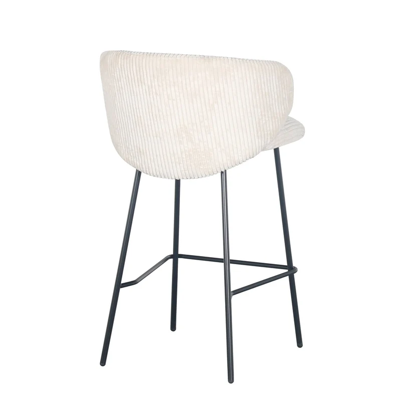 Tabouret de bar velours cotelé, 55x54xH87CM - ELISA