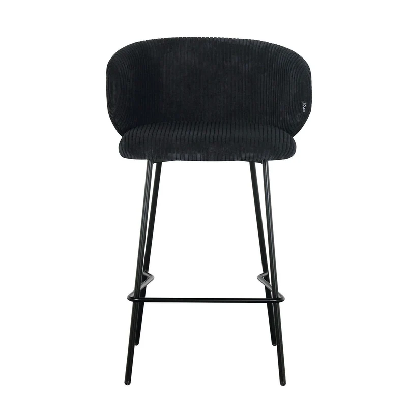 Tabouret de bar velours cotelé, 55x54xH87CM - ELISA