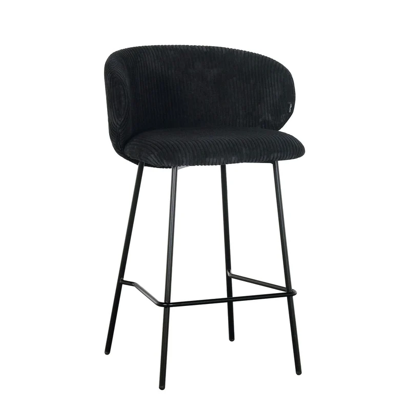 Tabouret de bar velours cotelé, 55x54xH87CM - ELISA