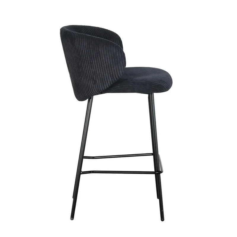 Tabouret de bar velours cotelé, 55x54xH87CM - ELISA