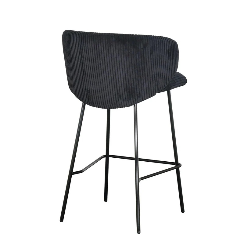 Tabouret de bar velours cotelé, 55x54xH87CM - ELISA