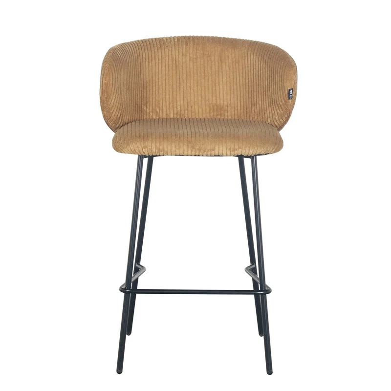 Tabouret de bar velours cotelé, 55x54xH87CM - ELISA