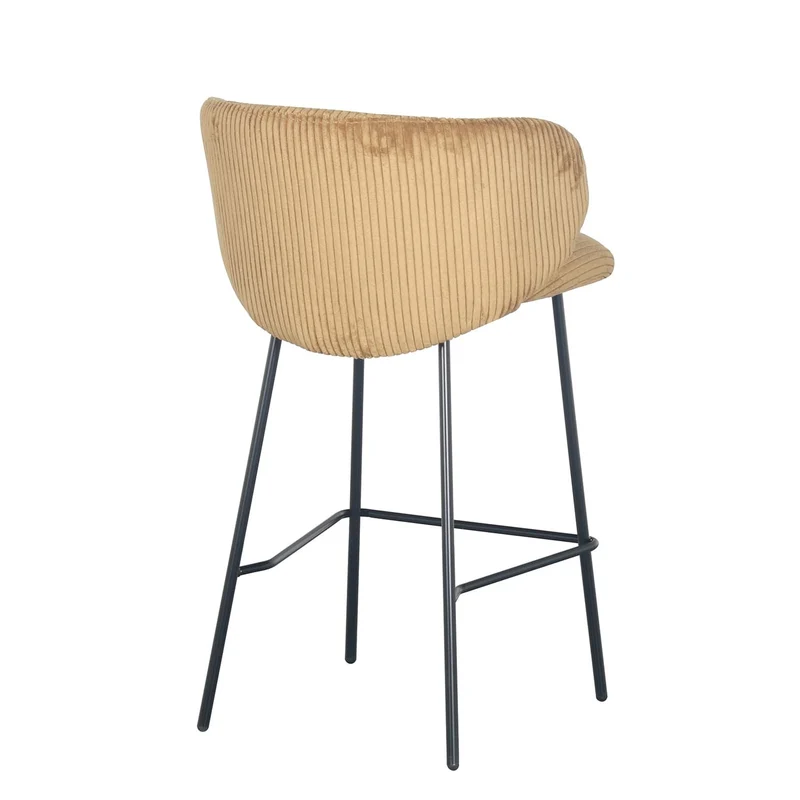 Tabouret de bar velours cotelé, 55x54xH87CM - ELISA