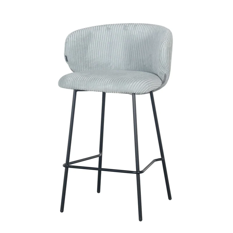Tabouret de bar velours cotelé, 55x54xH87CM - ELISA