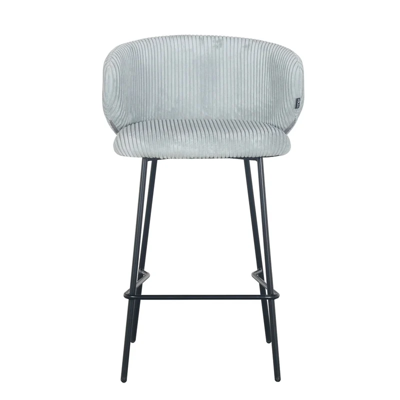 Tabouret de bar velours cotelé, 55x54xH87CM - ELISA