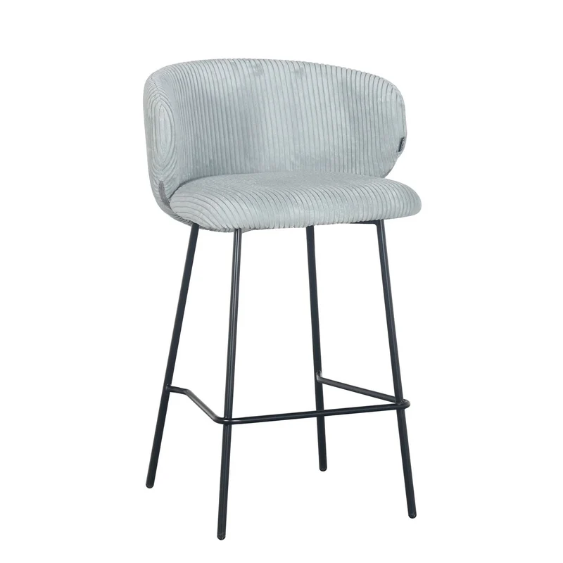 Tabouret de bar velours cotelé, 55x54xH87CM - ELISA