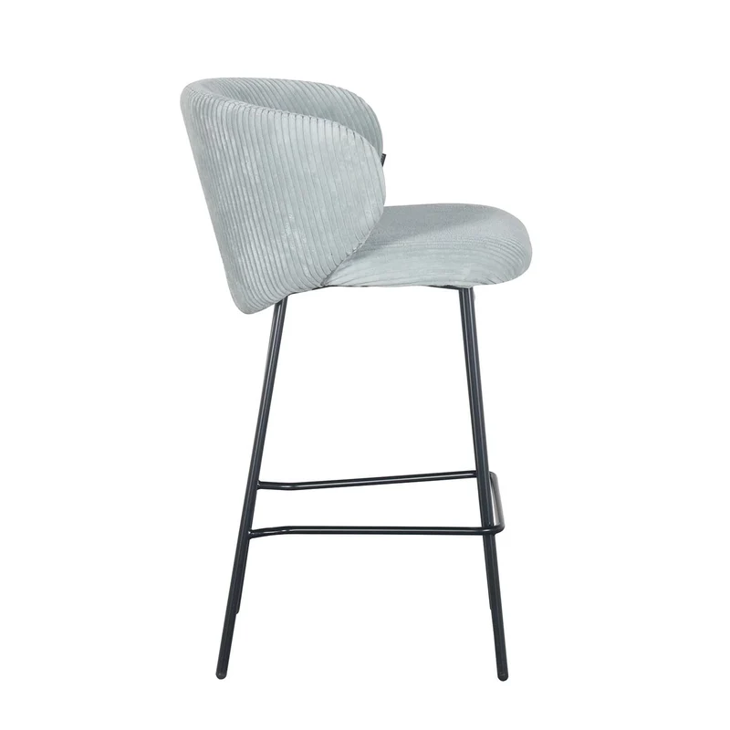 Tabouret de bar velours cotelé, 55x54xH87CM - ELISA