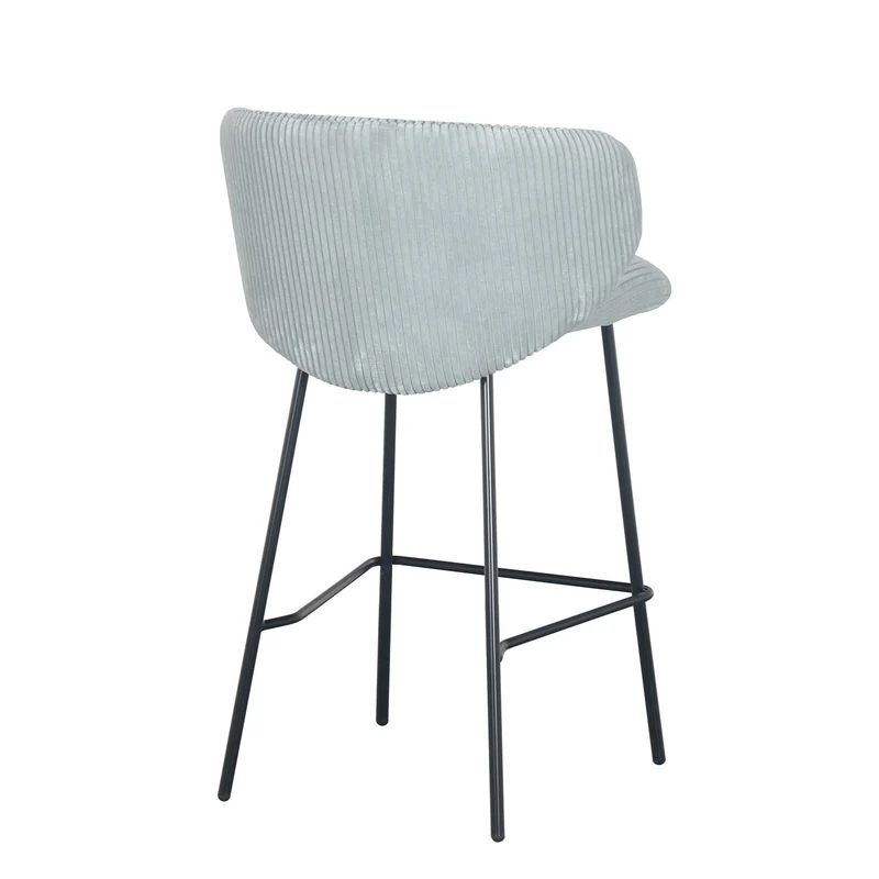 Tabouret de bar velours cotelé, 55x54xH87CM - ELISA