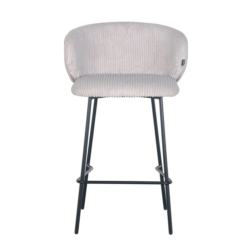 Tabouret de bar velours cotelé, 55x54xH87CM - ELISA