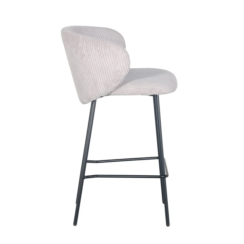 Tabouret de bar velours cotelé, 55x54xH87CM - ELISA