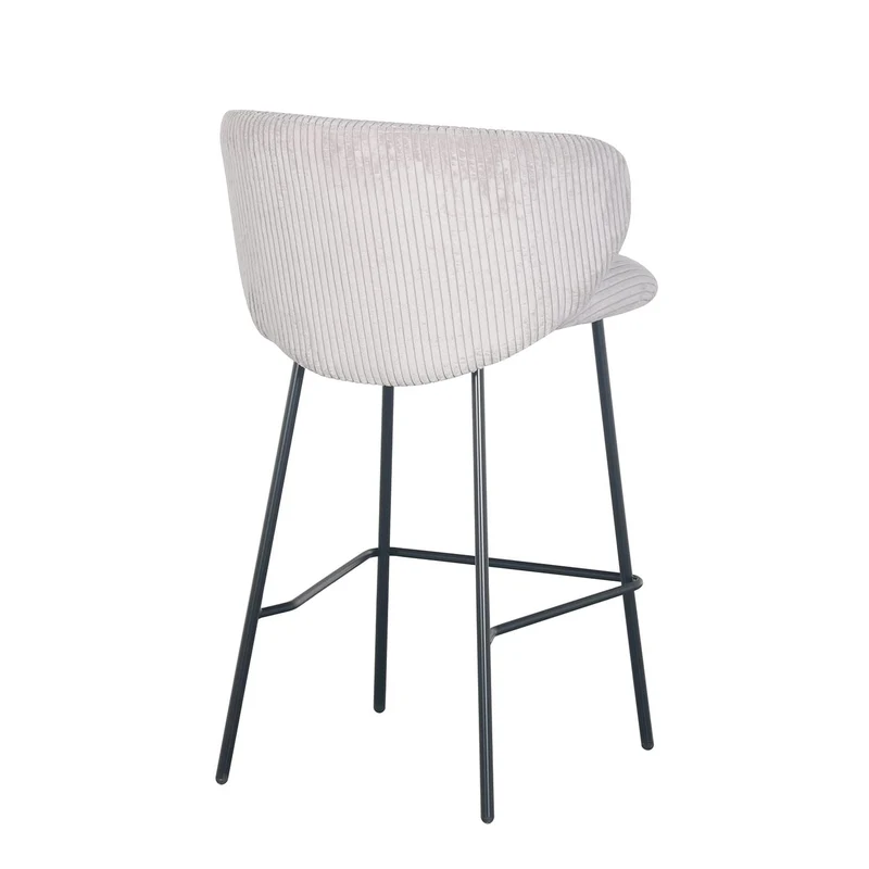 Tabouret de bar velours cotelé, 55x54xH87CM - ELISA