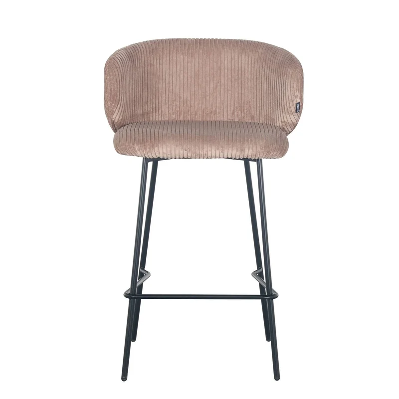 Tabouret de bar velours cotelé, 55x54xH87CM - ELISA