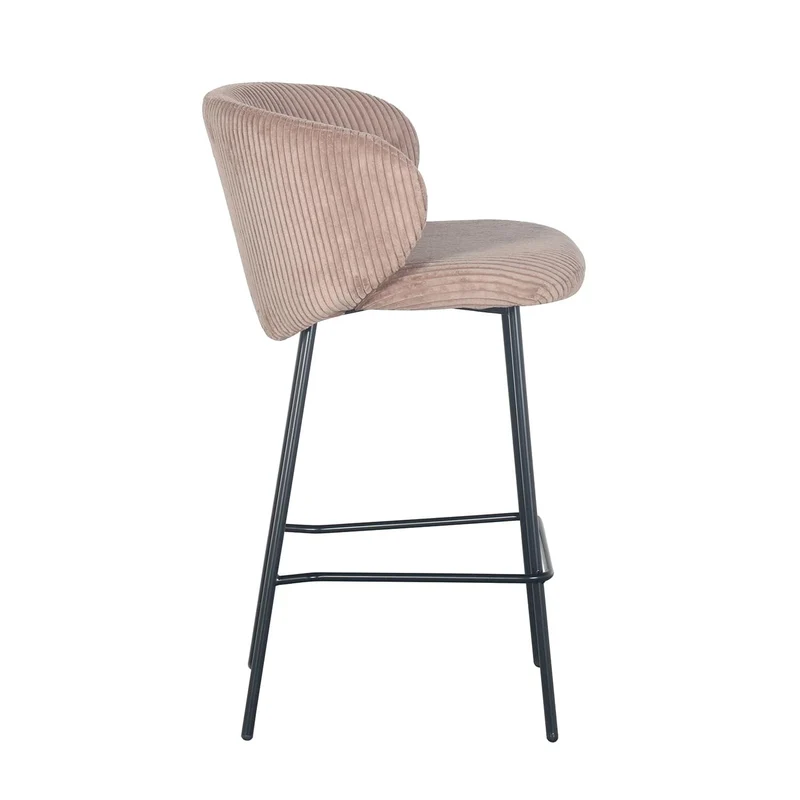 Tabouret de bar velours cotelé, 55x54xH87CM - ELISA