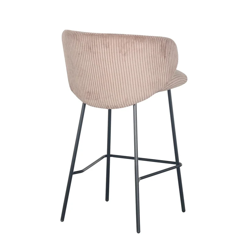 Tabouret de bar velours cotelé, 55x54xH87CM - ELISA