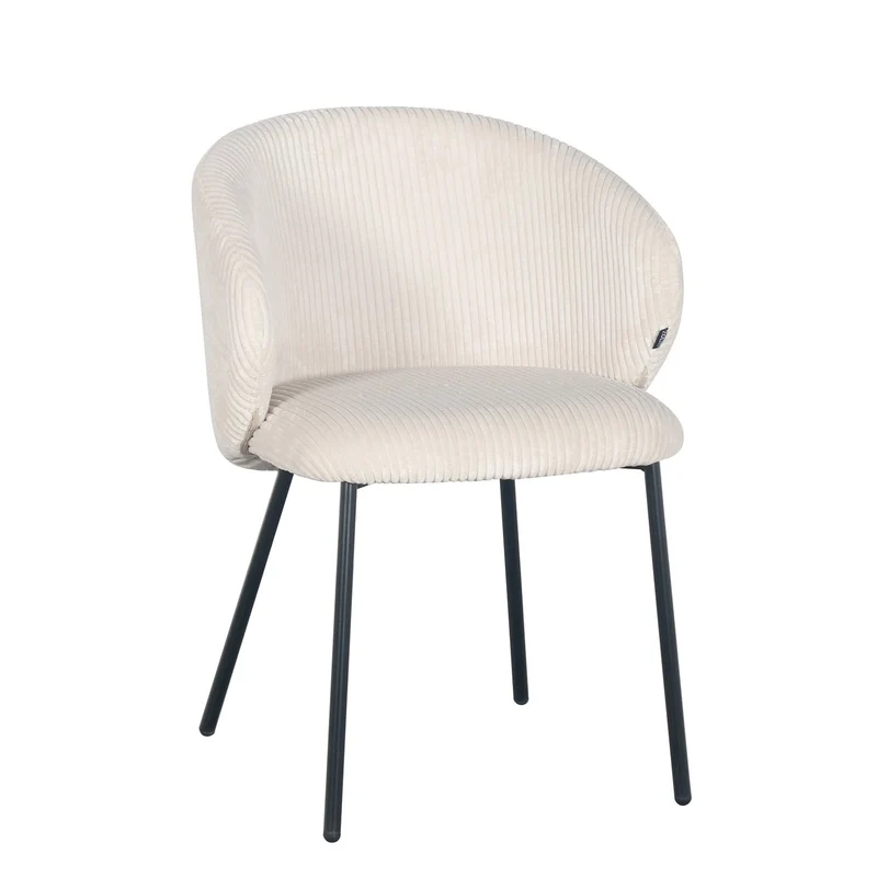 Chaise en velours cotelé, 56x55xH84CM - ELISA