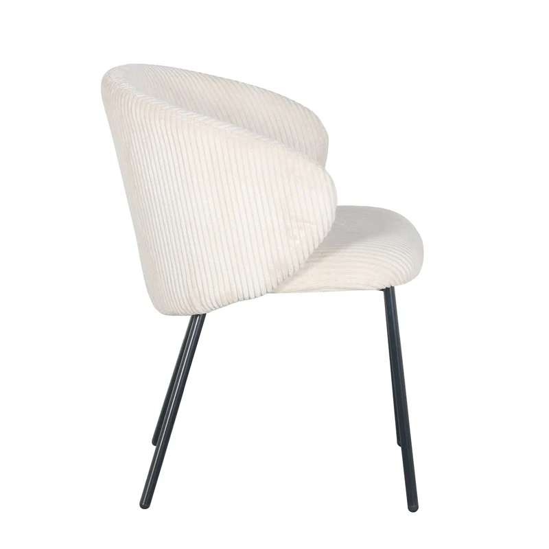 Chaise en velours cotelé, 56x55xH84CM - ELISA