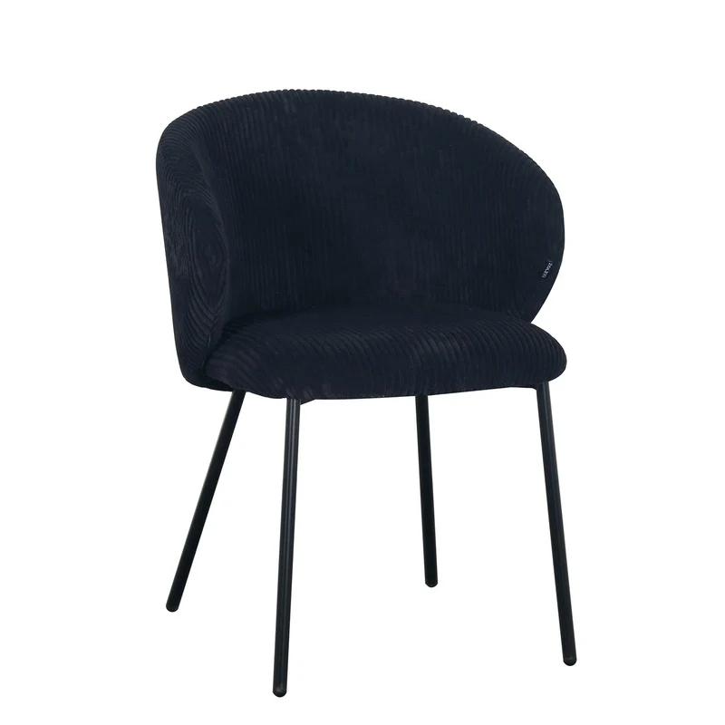 Chaise en velours cotelé, 56x55xH84CM - ELISA