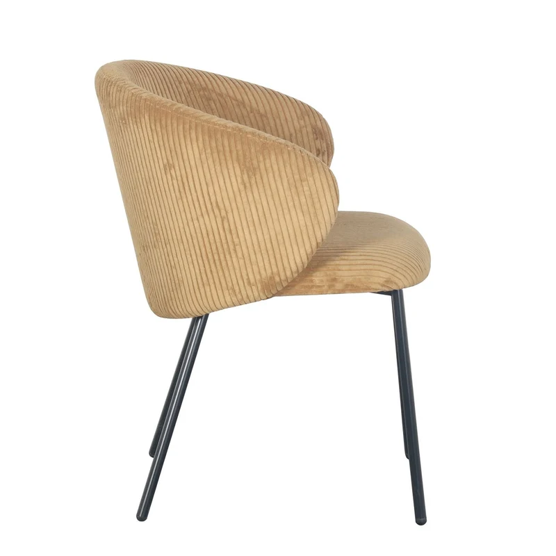 Chaise en velours cotelé, 56x55xH84CM - ELISA